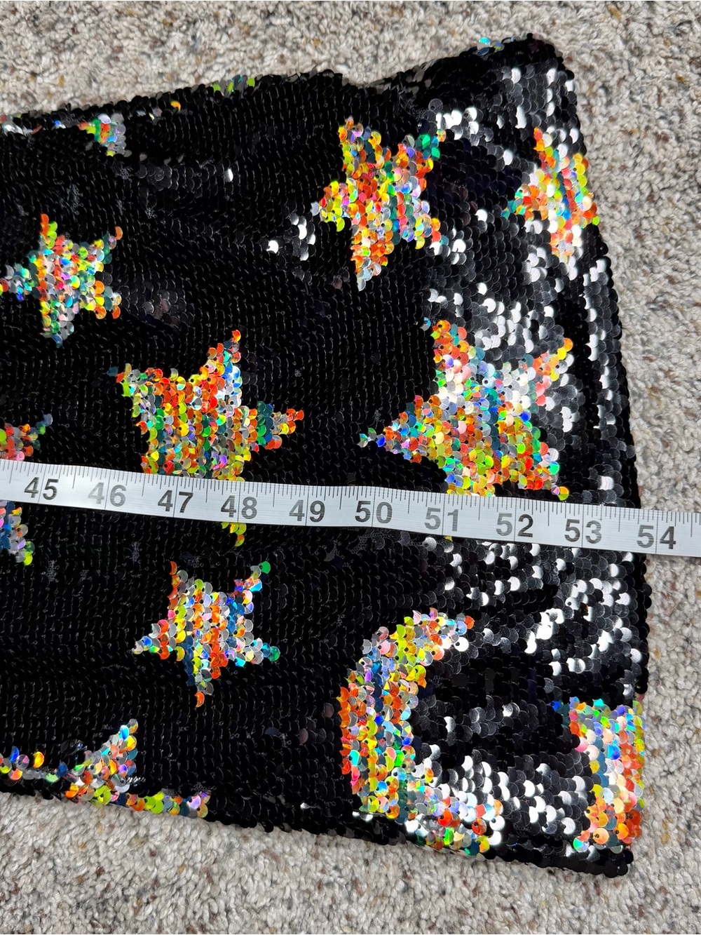 Nasty Gal Premium Star Sequin Jumpsuit Black 10 Strapless Flare Leg Moon - Picture 13 of 13